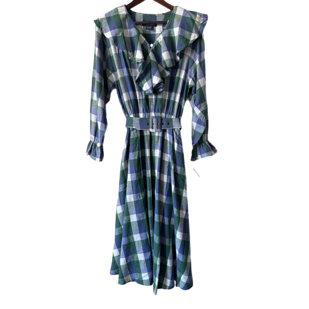 J.G. HOOK NWT Dress Midi Flannel Plaid Sz 14